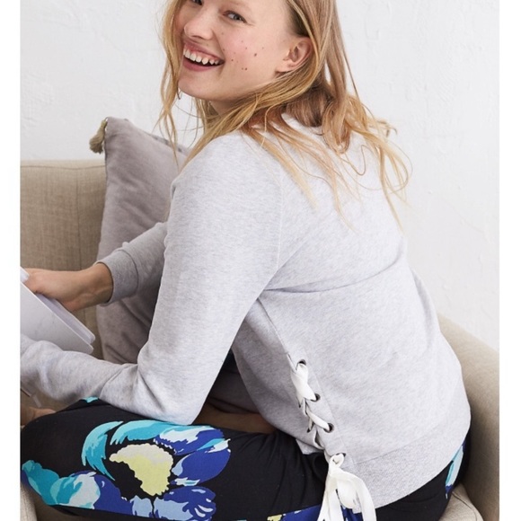 NEW Aerie Lace Up Side Tie Ribbon Sweatshirt - Picture 2 of 6